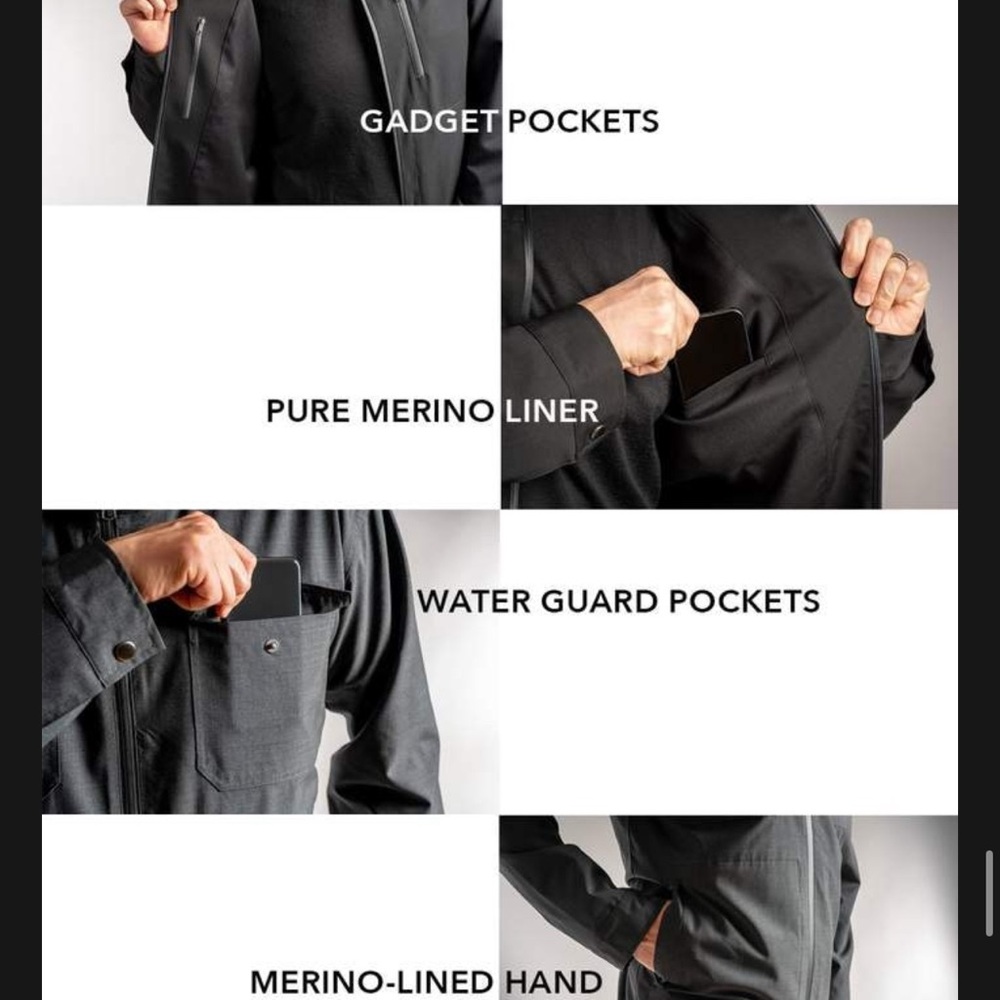 Woolly NatureDry Men's Charcoal Hooded Jacket - Large - Picture 11 of 11